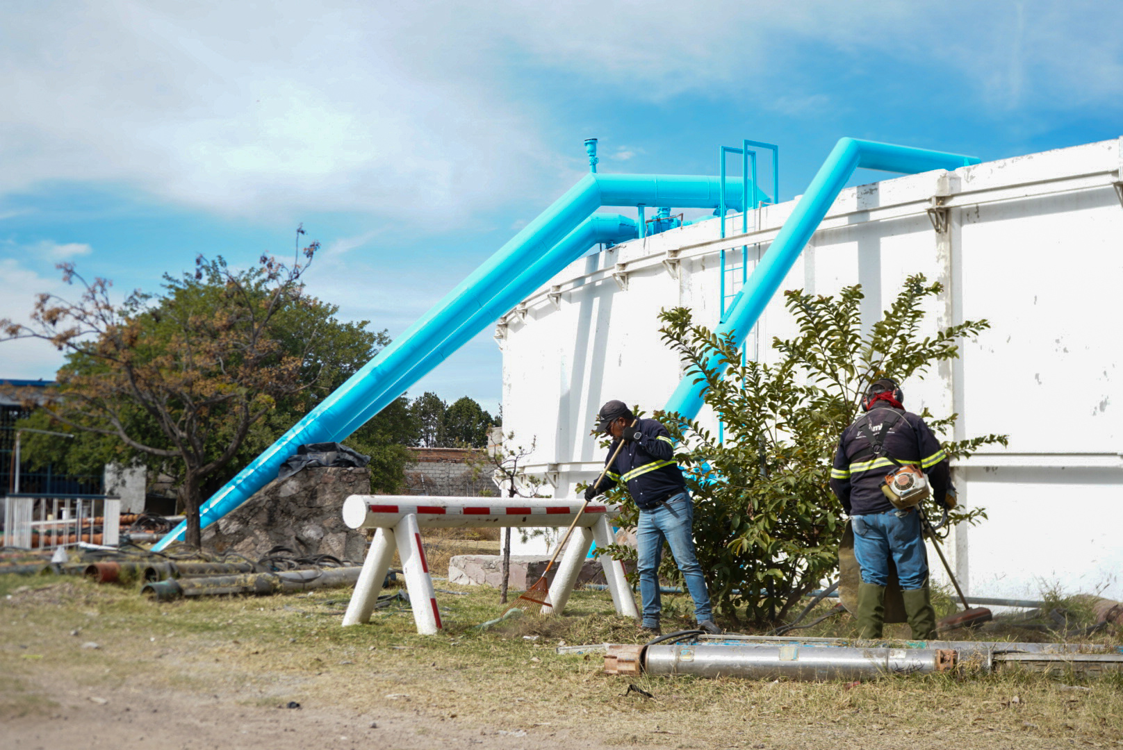 Supervisa Leo Montañez el tanque regulador “El Cóbano”, clave para mejorar el abasto de agua en el oriente de la ciudad