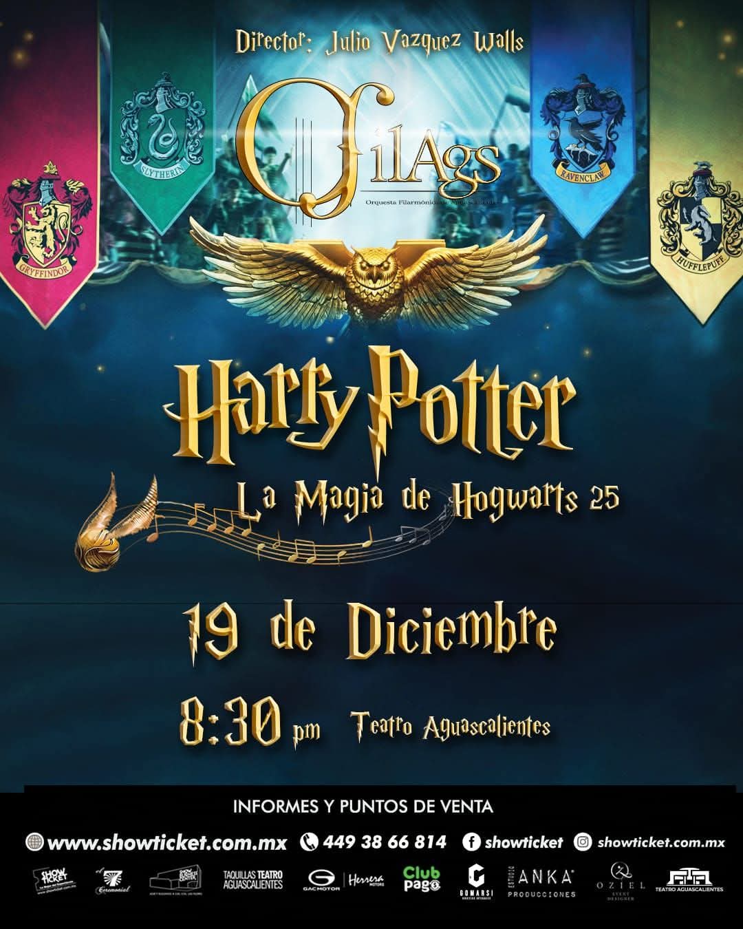 La magia musical de Harry Potter llega a Aguascalientes con un concierto sinfónico imperdible