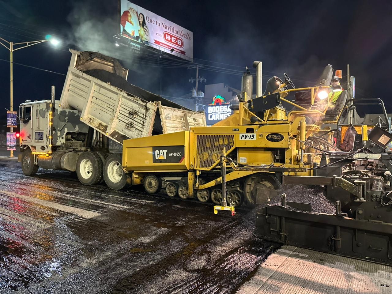 Municipio acelera rehabilitación nocturna para mejorar la movilidad en el norte de la ciudad